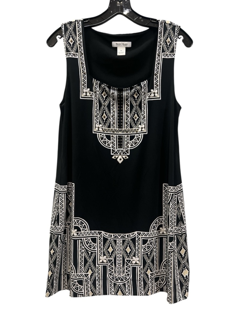 White House Black Market Geometric Pattern Sleeveless Tunic